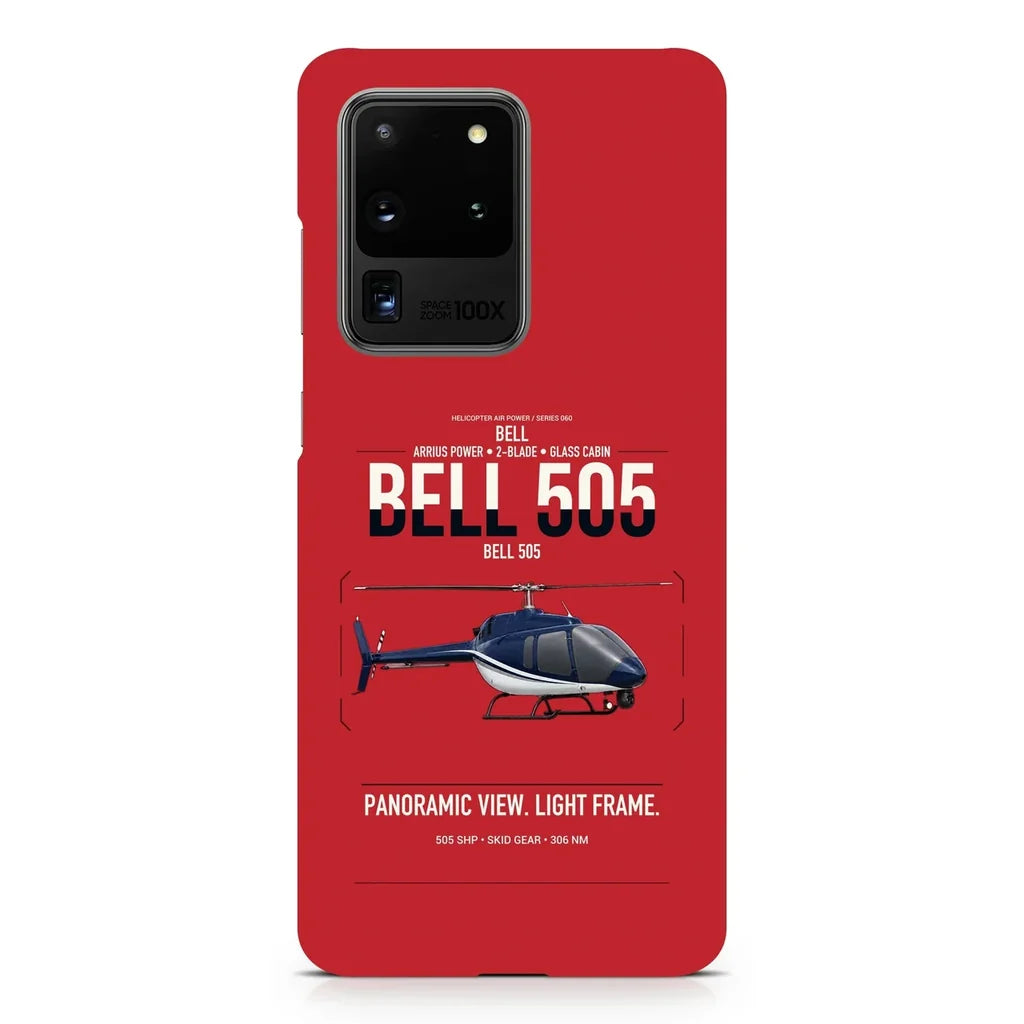 Bell 505 design on samsung case - red