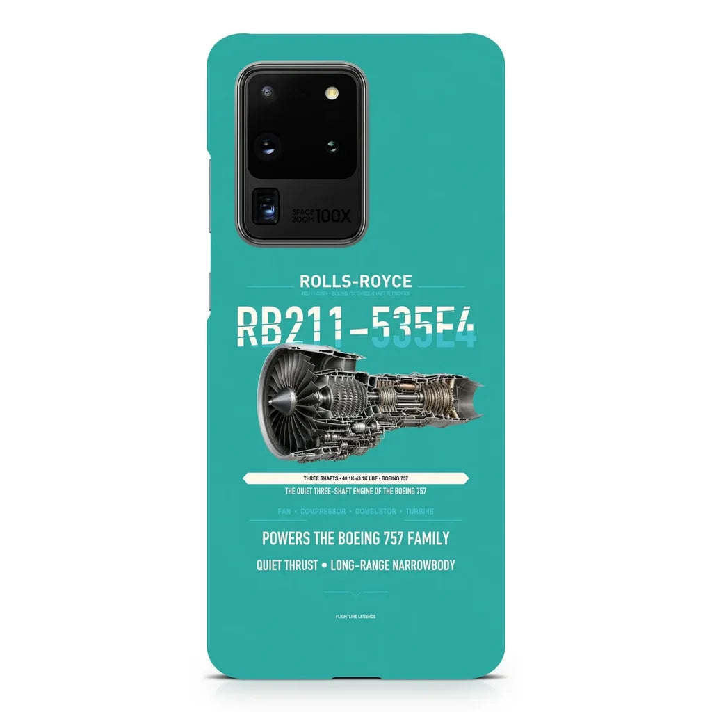 RB211-535E4 design on samsung case - turquoise