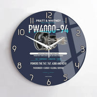 Thumbnail for PW4000-94 design on navy blue no frame wall clock