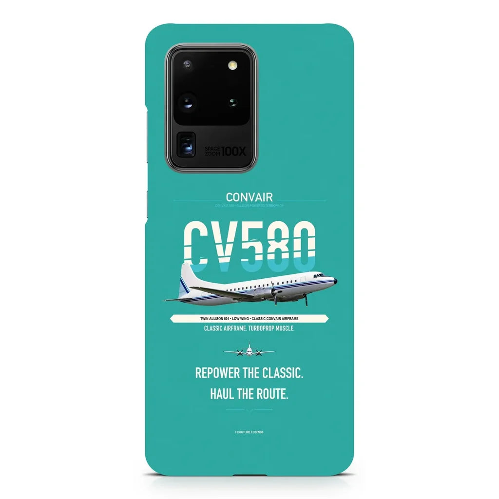 Convair 580 design on samsung case - turquoise