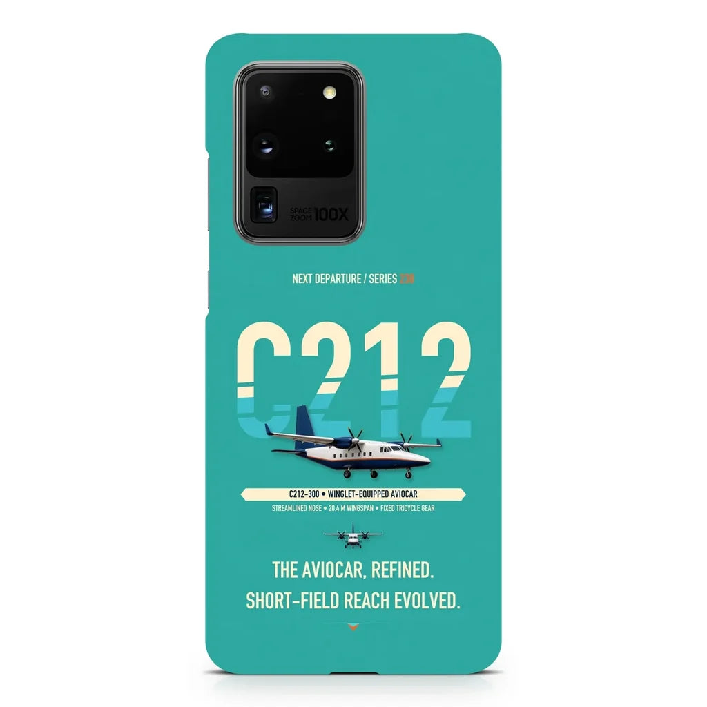 CASA C-212-300 Aviocar design on samsung case - turquoise