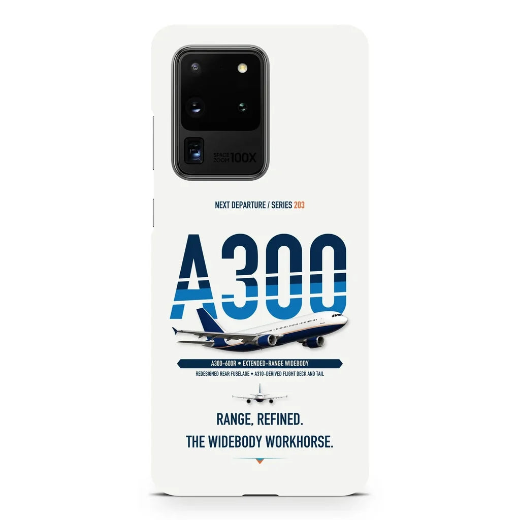 Airbus A300-600R design on samsung case - white