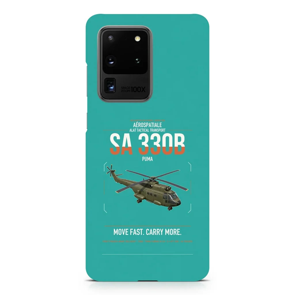 Aérospatiale SA 330B Puma design on samsung case - turquoise