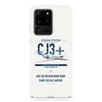 Thumbnail for Cessna Citation CJ3+ design on samsung case - white