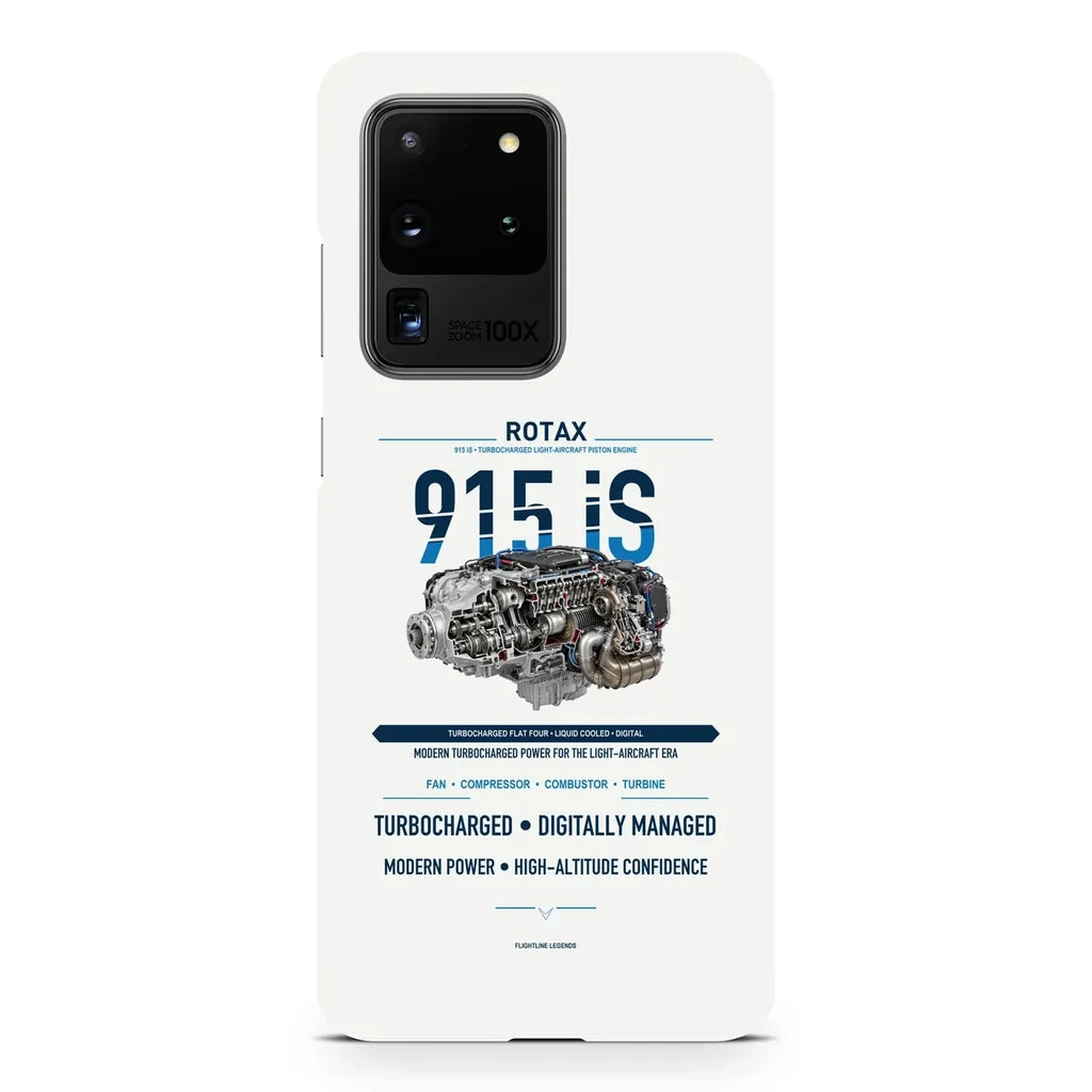 915 iS design on samsung case - white