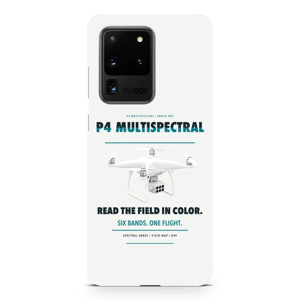 DJI P4 Multispectral design on samsung case - white