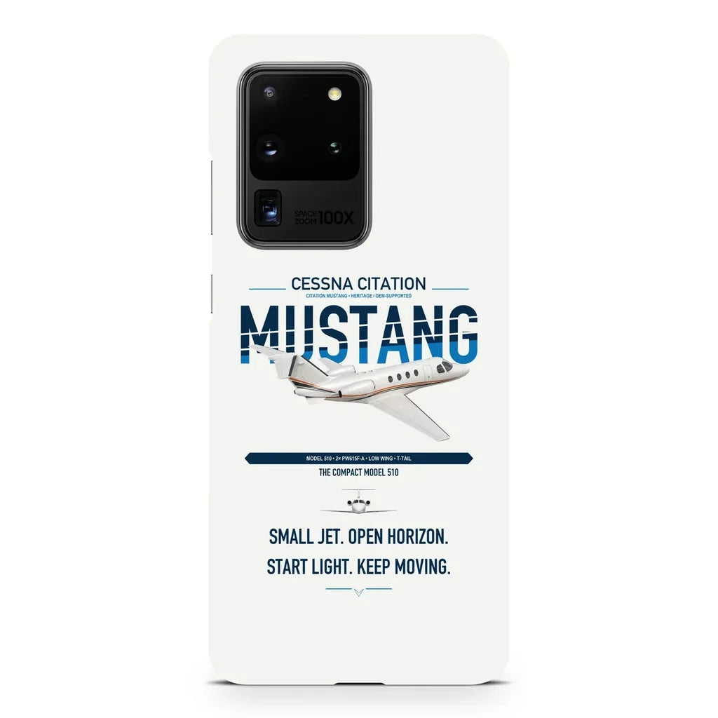 Cessna Citation Mustang design on samsung case - white