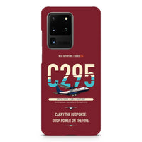 Thumbnail for Airbus C295 Firefighter design on samsung case - dark red