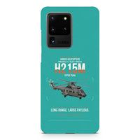 Thumbnail for Airbus H215M design on samsung case - turquoise