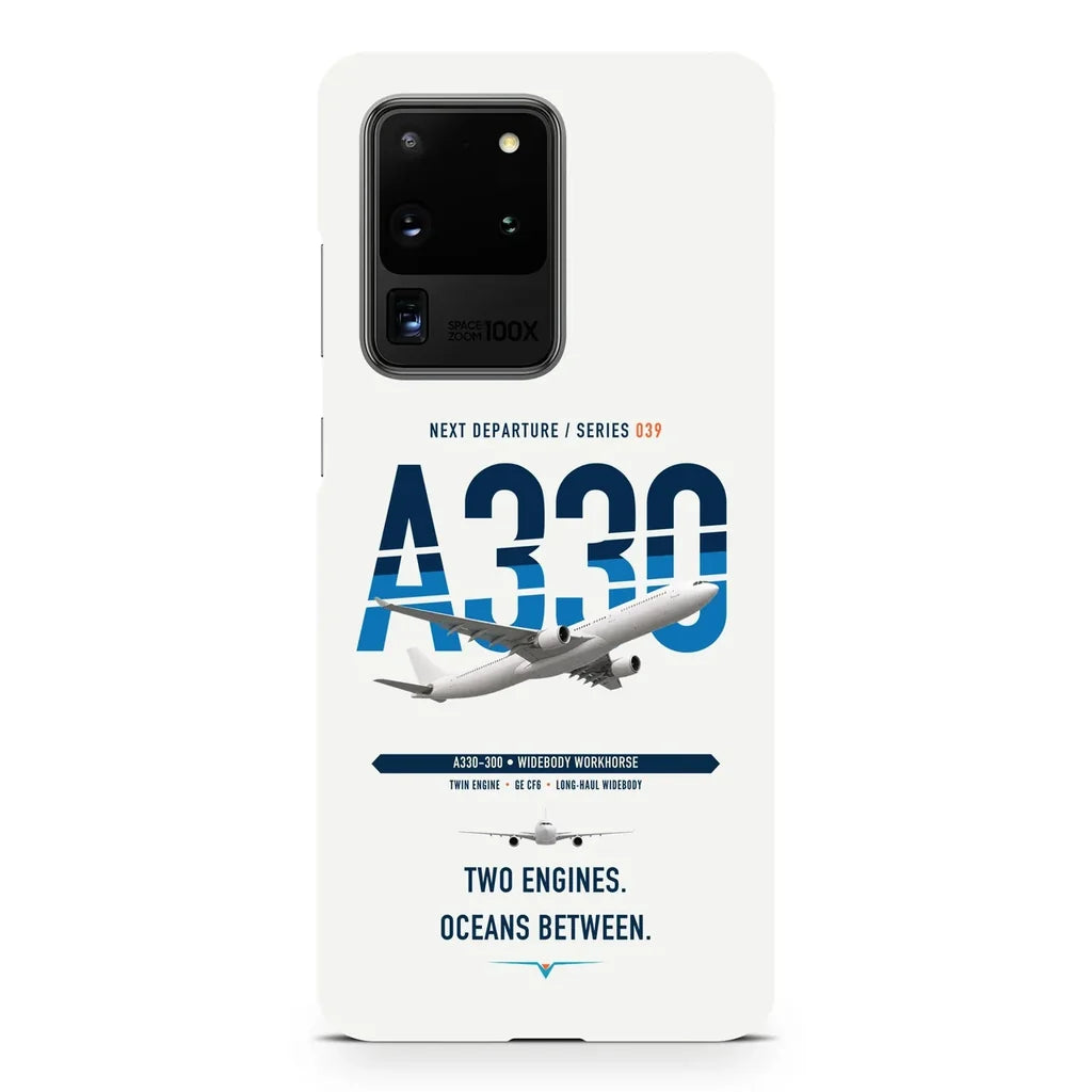 Airbus A330-300 design on samsung case - white