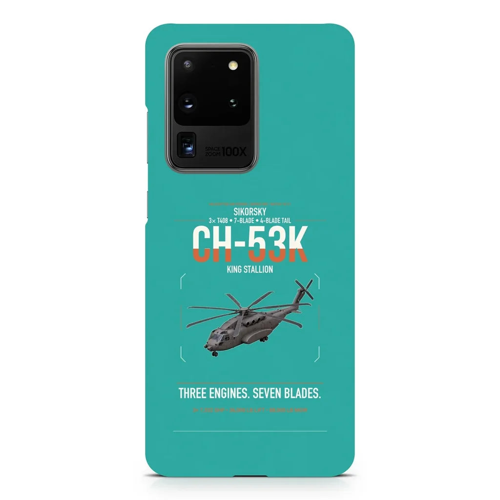 Sikorsky CH-53K King Stallion design on samsung case - turquoise