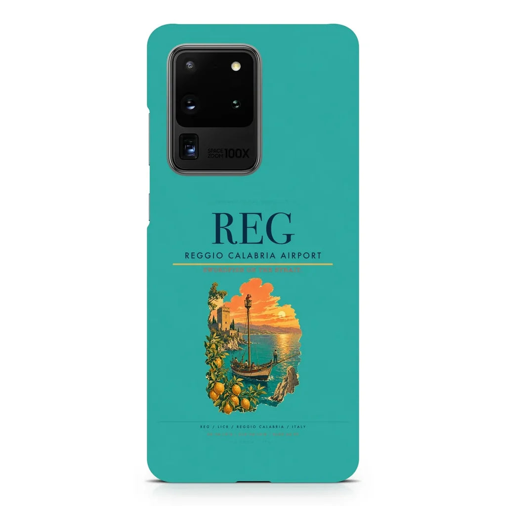 Reggio Calabria Airport REG design on samsung case - turquoise