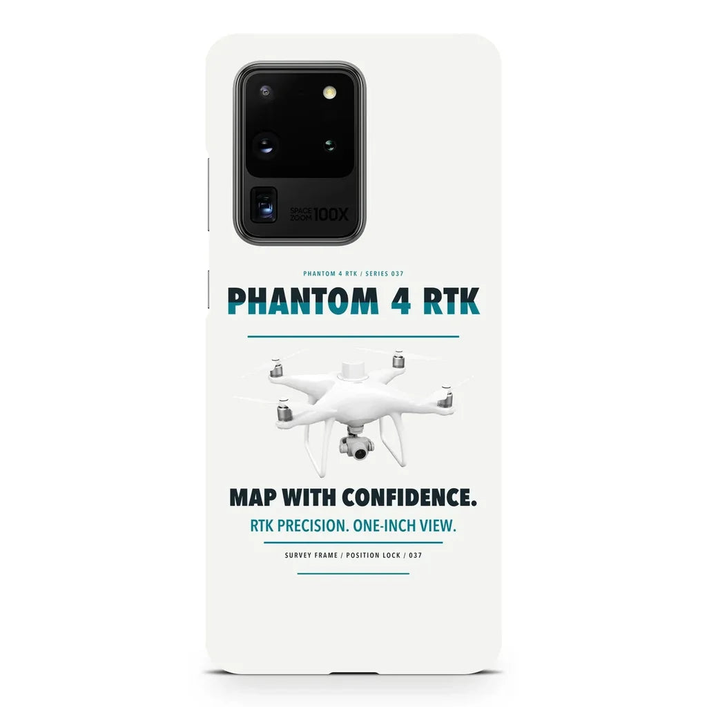 DJI Phantom 4 RTK design on samsung case - white