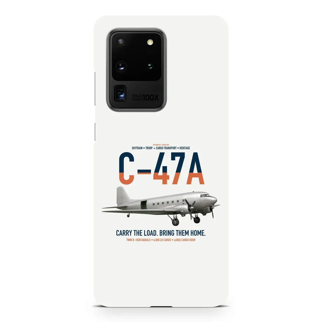 C-47A Skytrain design on samsung case - white