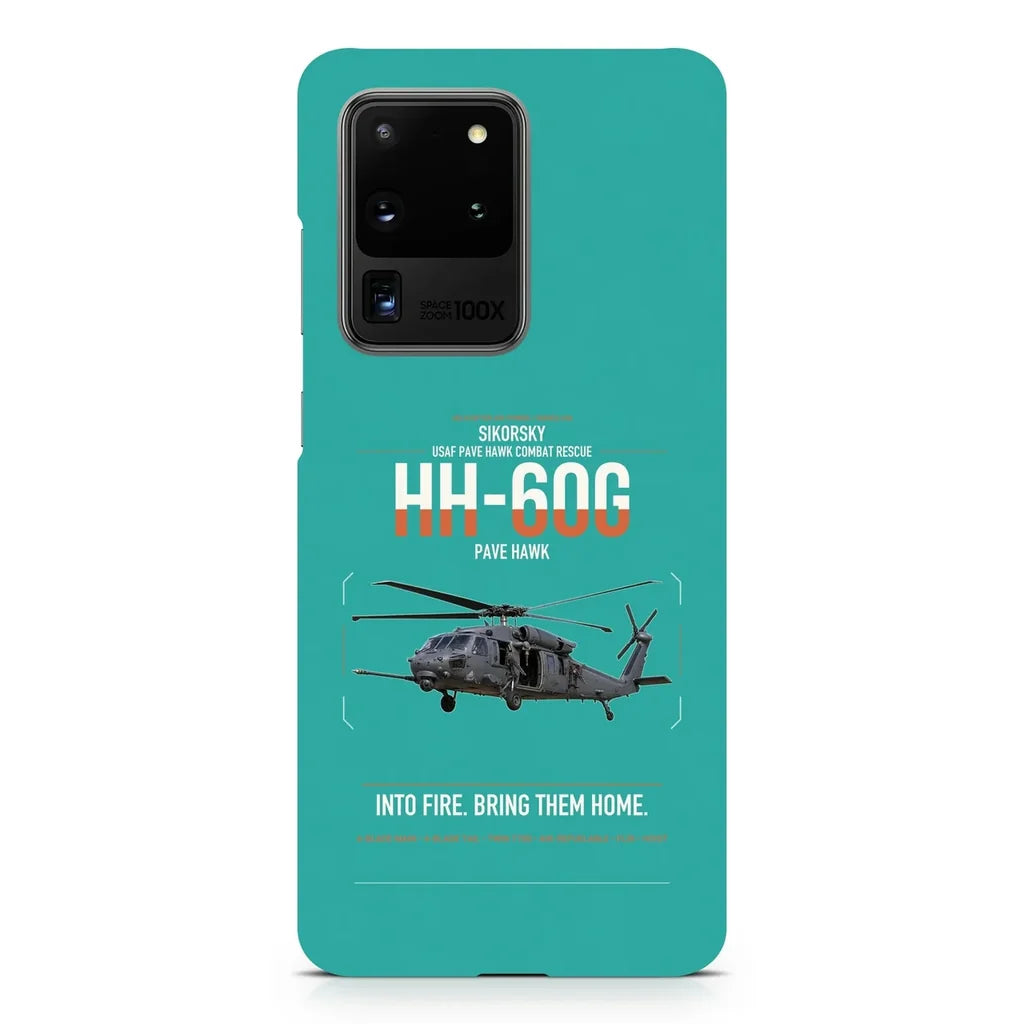 Sikorsky HH-60G Pave Hawk design on samsung case - turquoise