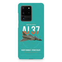Thumbnail for Saab AJ 37 Viggen design on samsung case - turquoise