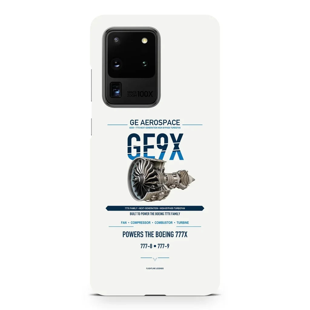 GE9X design on samsung case - white