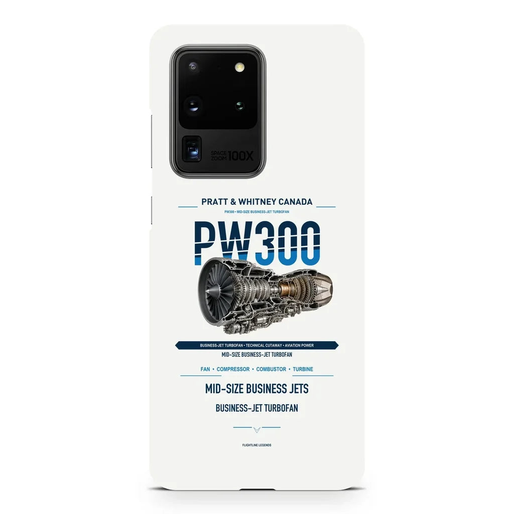 PW300 design on samsung case - white