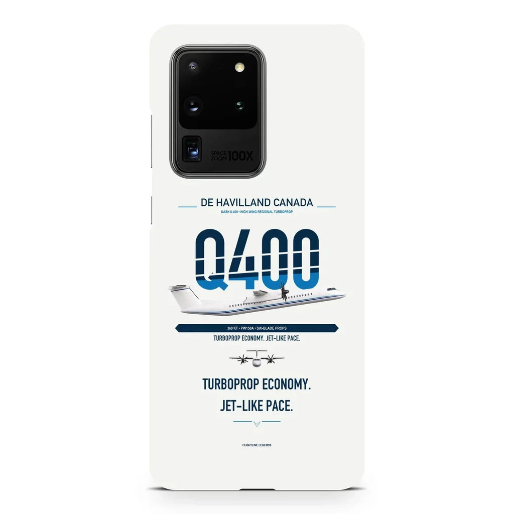 Dash 8-400 design on samsung case - white