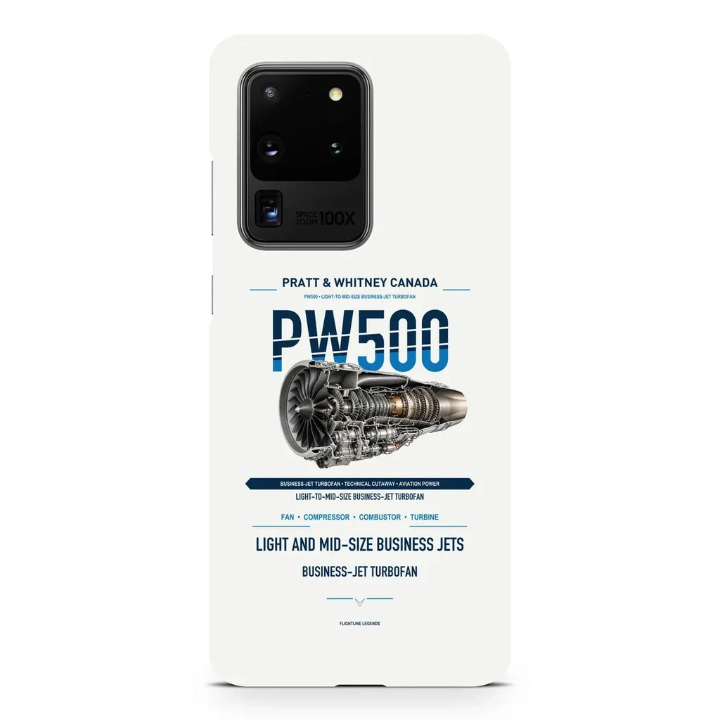 PW500 design on samsung case - white
