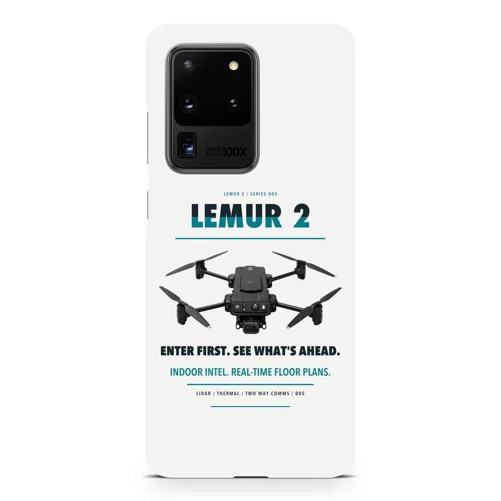 BRINC LEMUR 2 design on samsung case - white