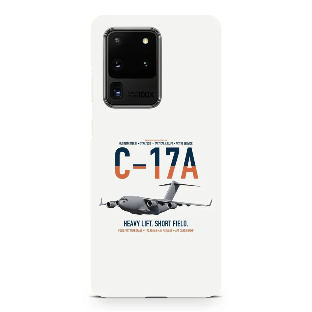 C-17A Globemaster III design on samsung case - white