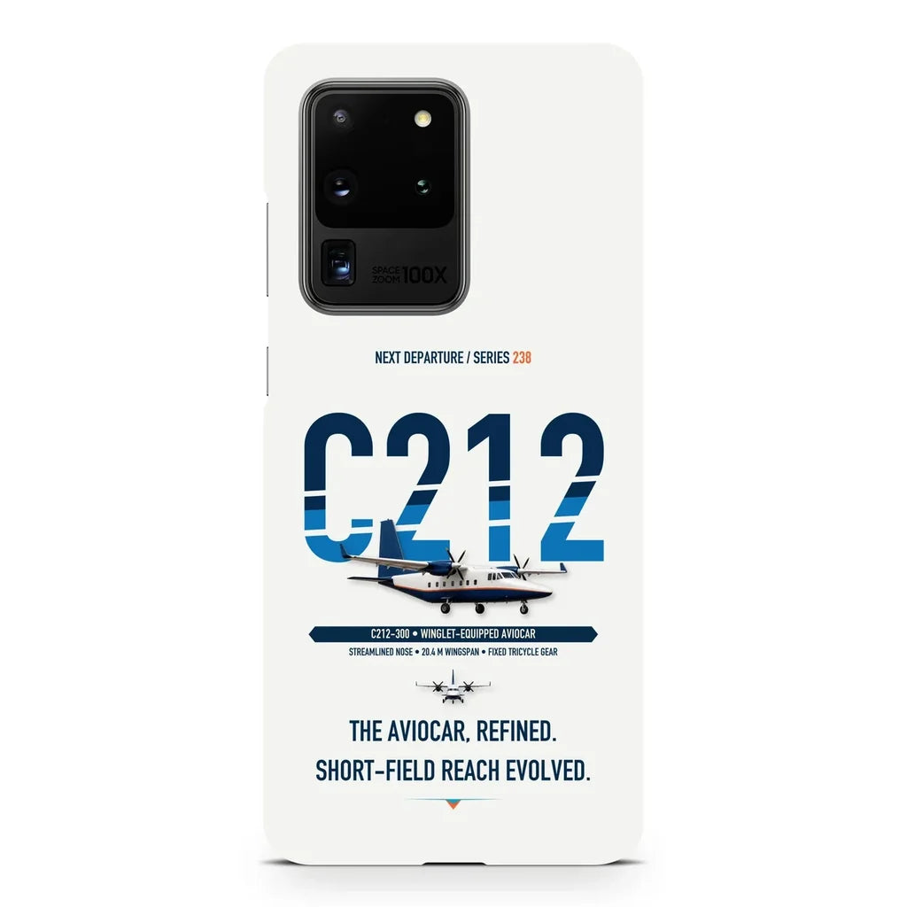 CASA C-212-300 Aviocar design on samsung case - white