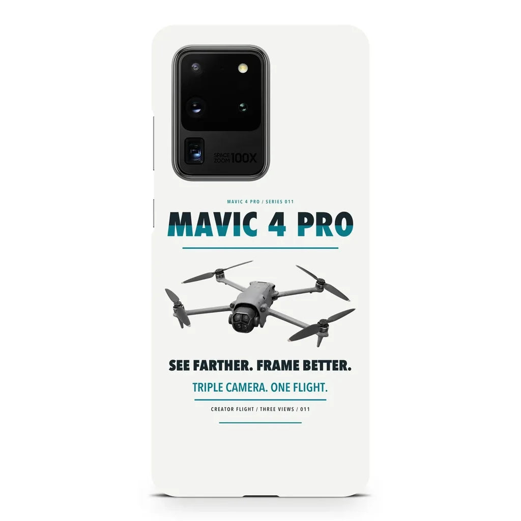DJI Mavic 4 Pro design on samsung case - white