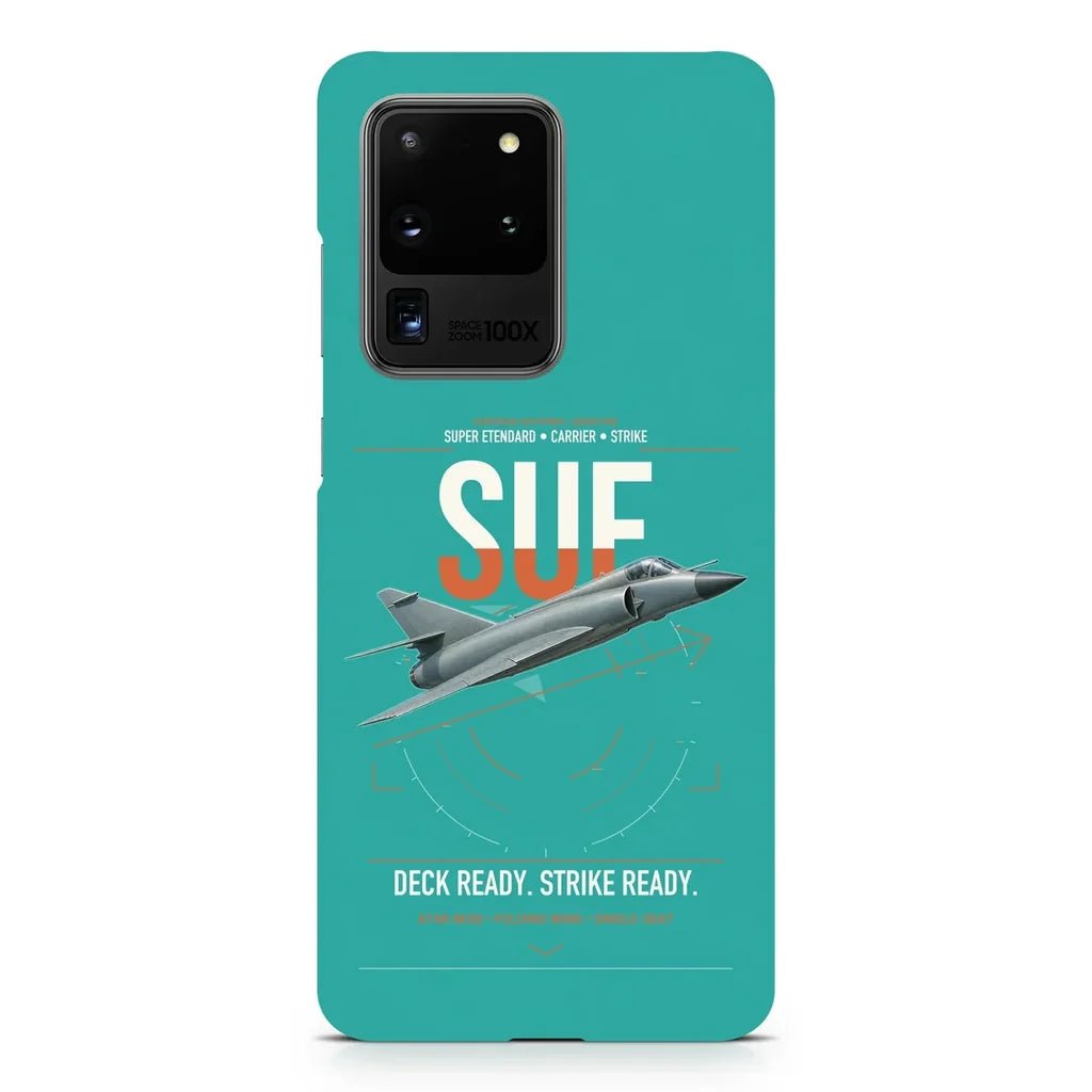 Dassault Super Étendard design on samsung case - turquoise