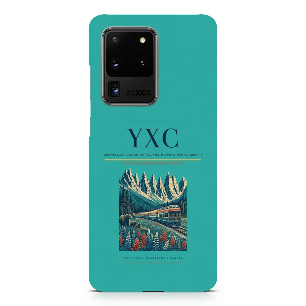 Cranbrook–Canadian Rockies International Airport YXC design on samsung case - turquoise
