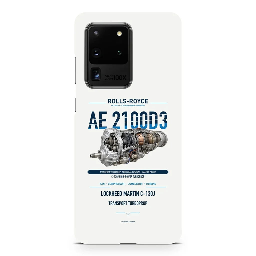 AE 2100D3 design on samsung case - white