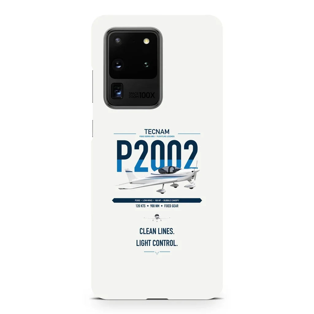 Tecnam P2002 Sierra MkII design on samsung case - white