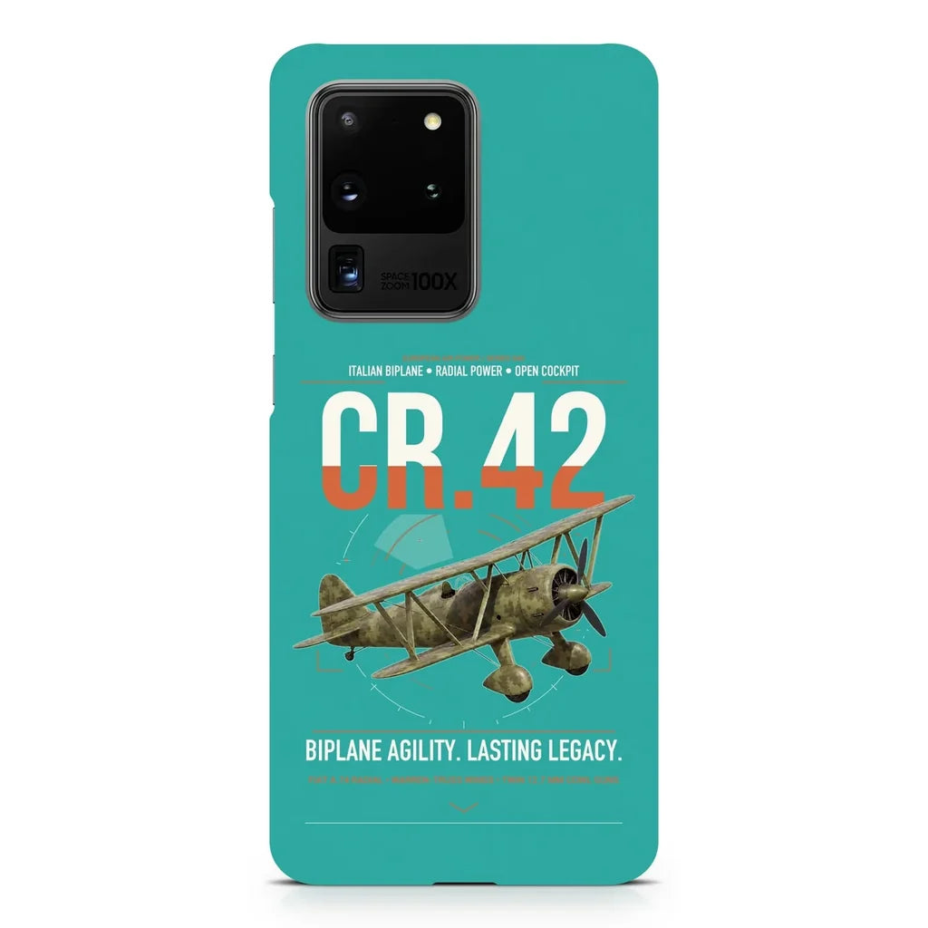 Fiat CR.42 Falco design on samsung case - turquoise