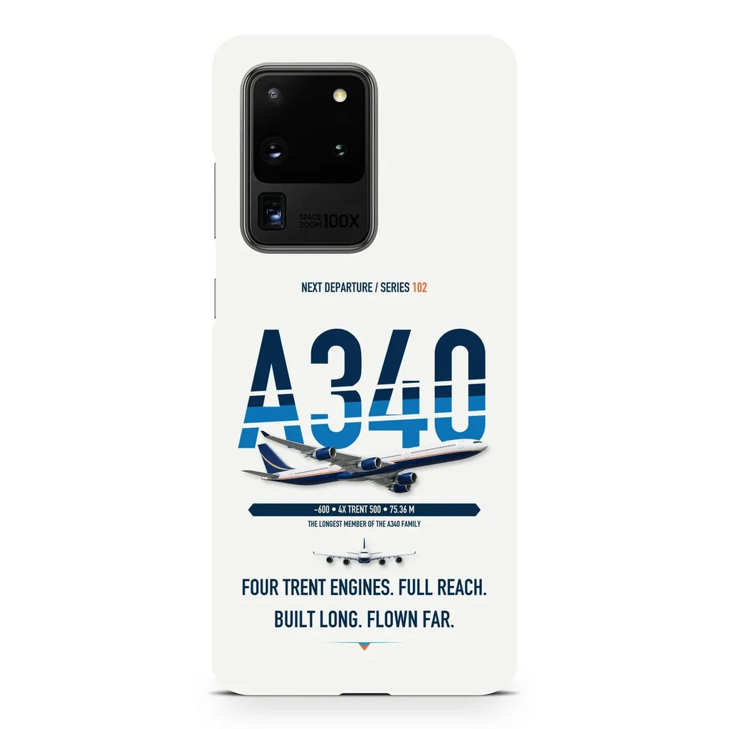 Airbus A340-600 design on samsung case - white