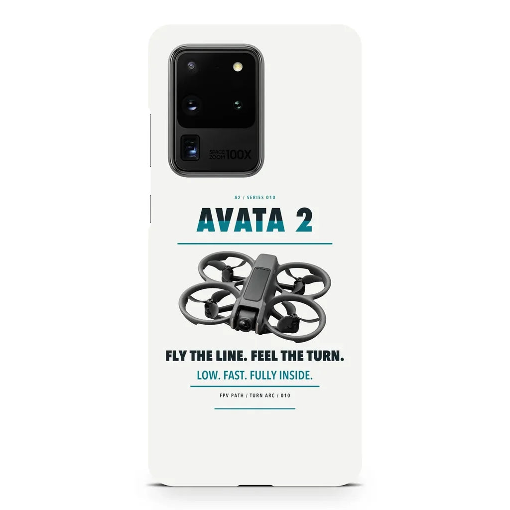 DJI Avata 2 design on samsung case - white