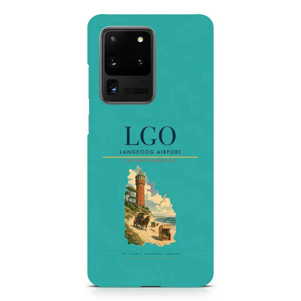 Langeoog Airport LGO design on samsung case - turquoise