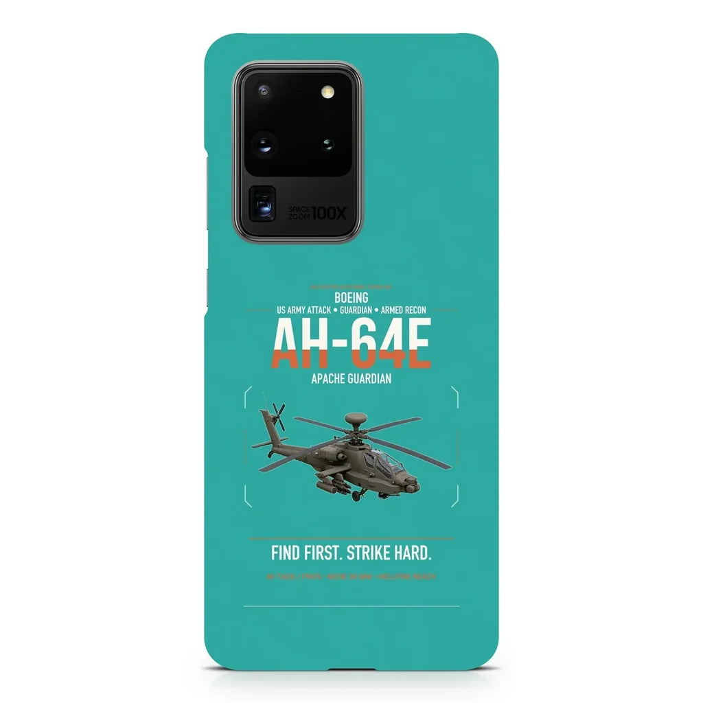 Boeing AH-64E Apache Guardian design on samsung case - turquoise