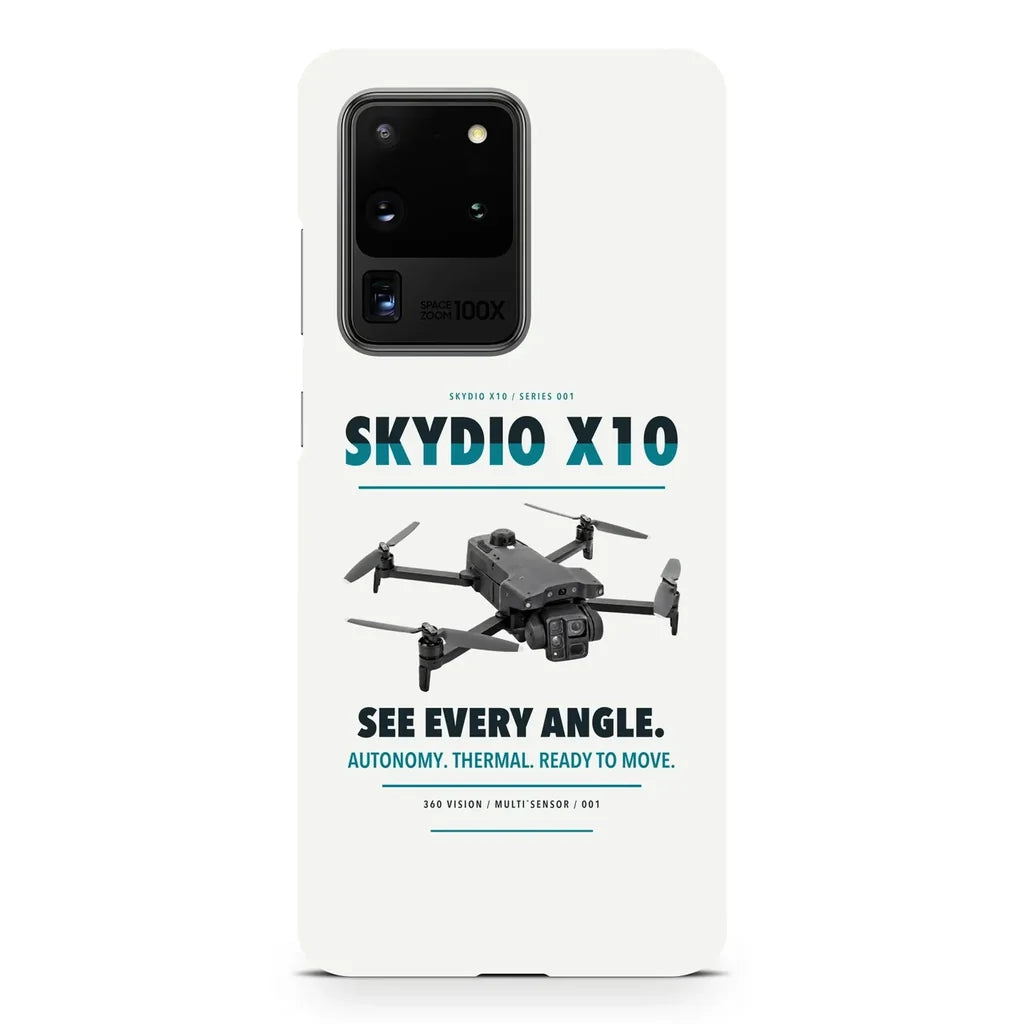 Skydio X10 design on samsung case - white