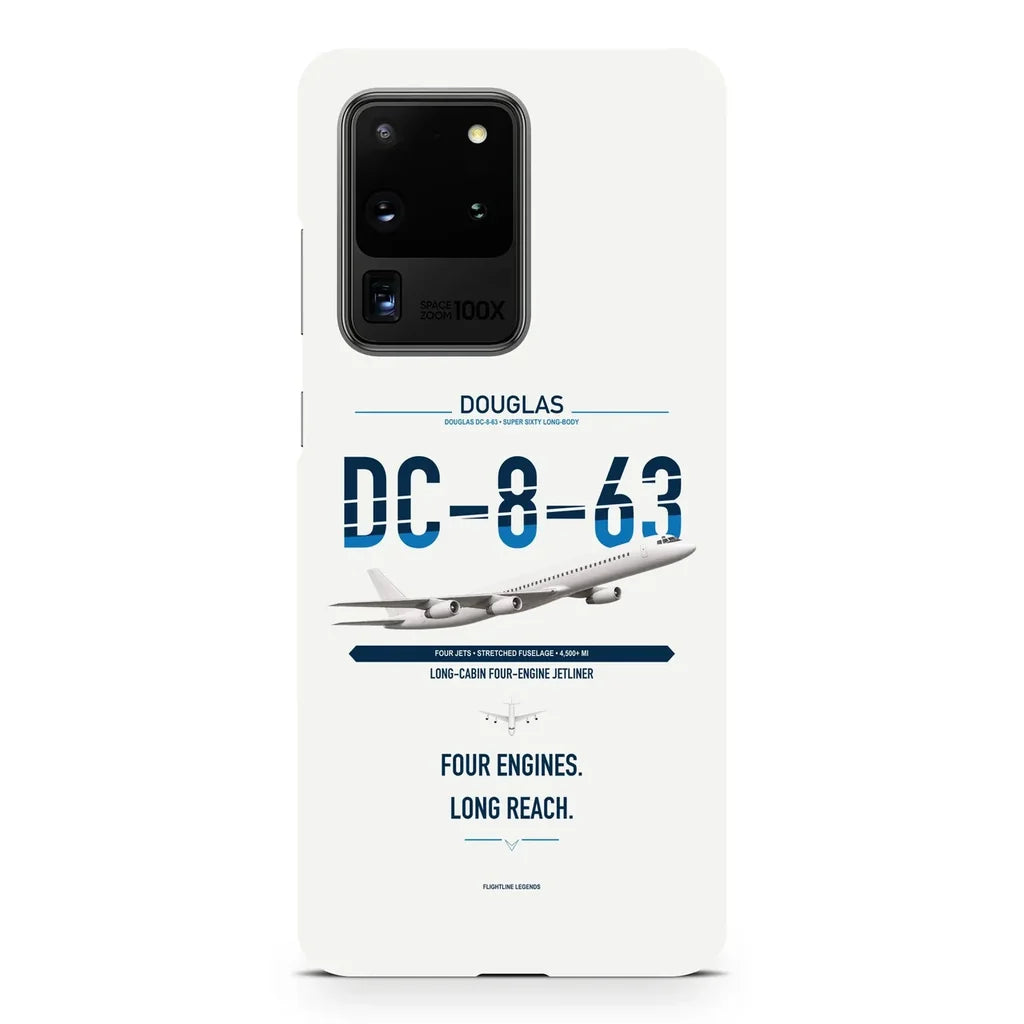 Douglas DC-8-63 design on samsung case - white