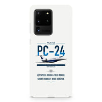 Thumbnail for Pilatus PC-24 design on samsung case - white