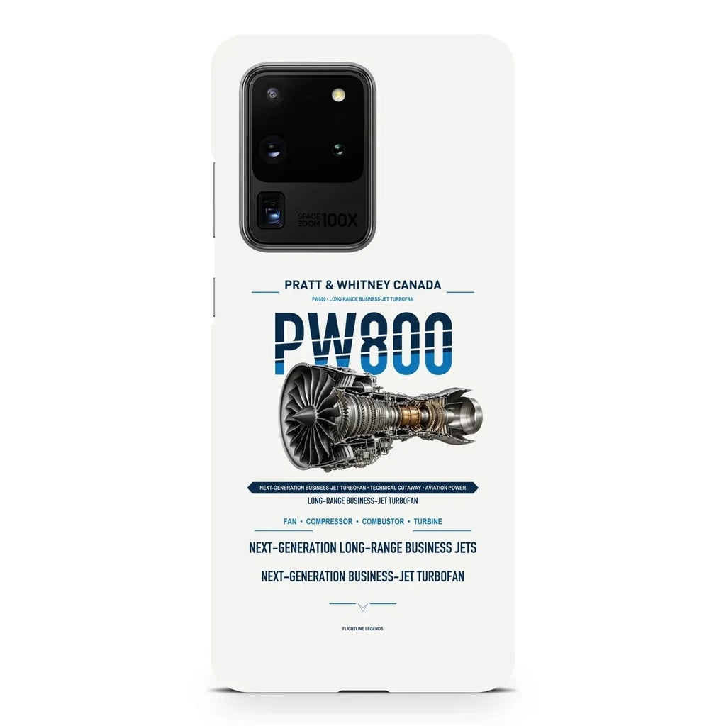 PW800 design on samsung case - white