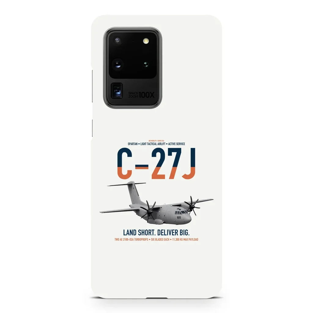 C-27J Spartan design on samsung case - white