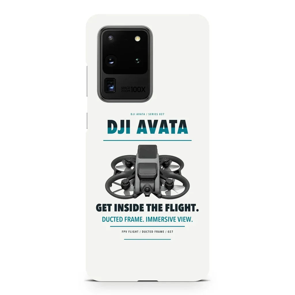 DJI Avata design on samsung case - white
