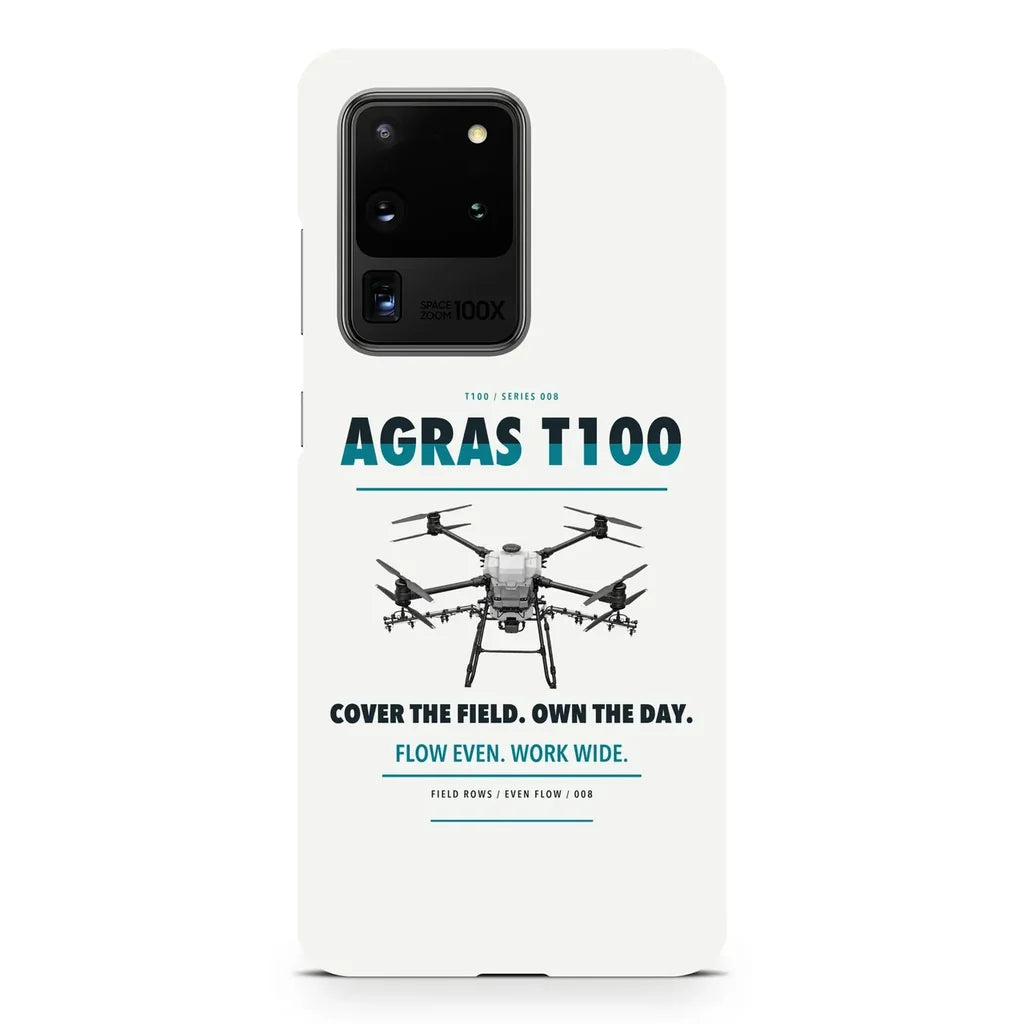 DJI Agras T100 design on samsung case - white