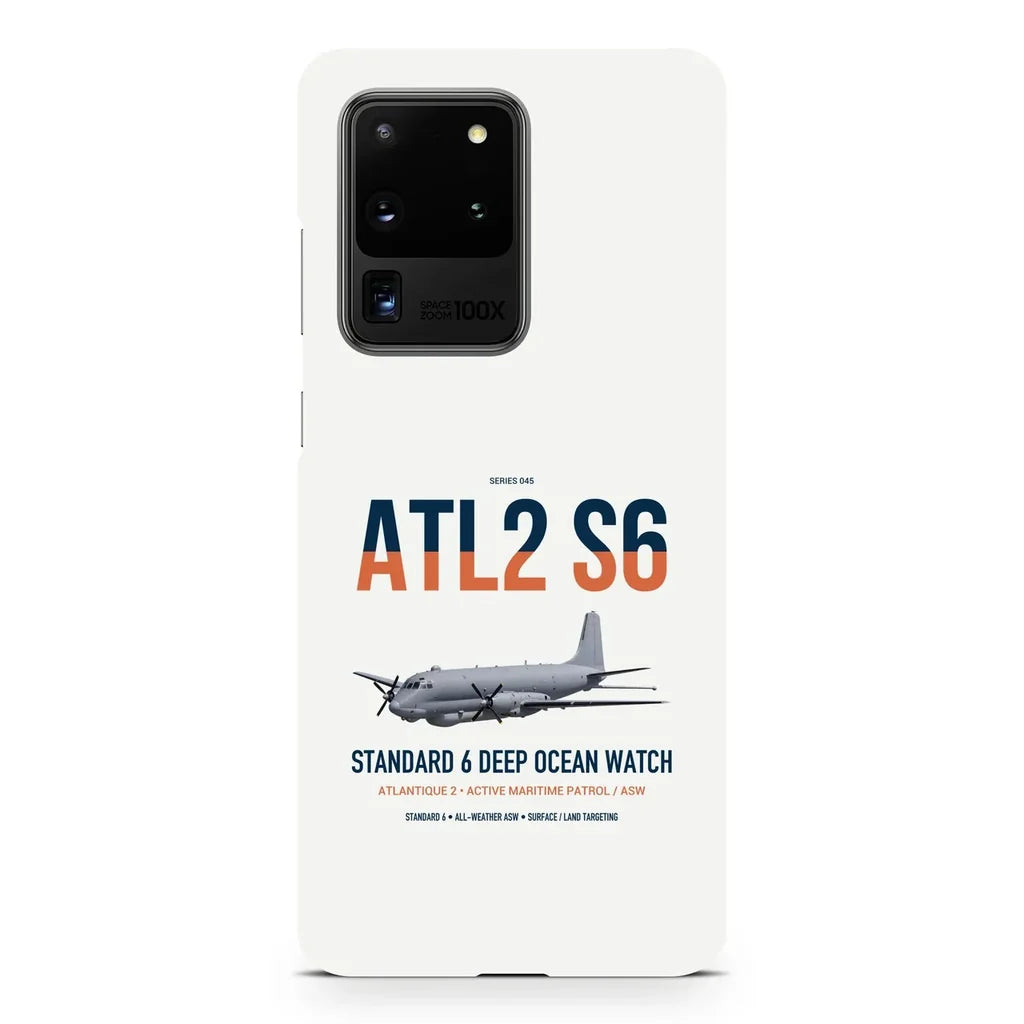 Atlantique 2 Standard 6 design on samsung case - white