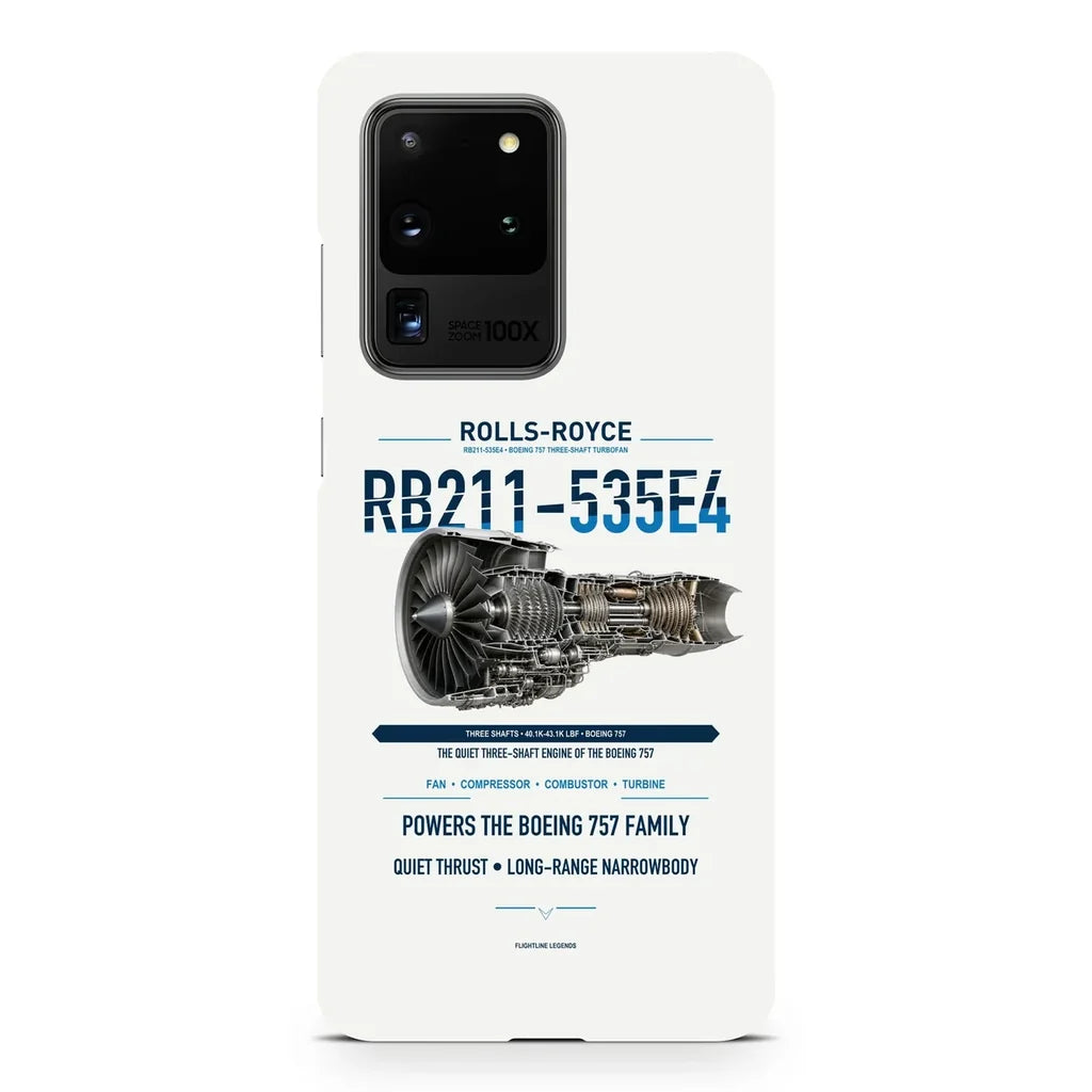 RB211-535E4 design on samsung case - white