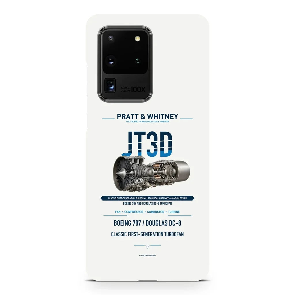 JT3D design on samsung case - white