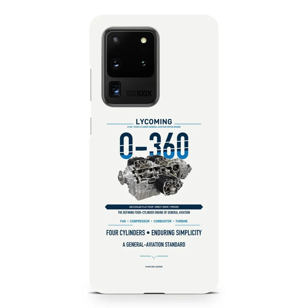 O-360 design on samsung case - white