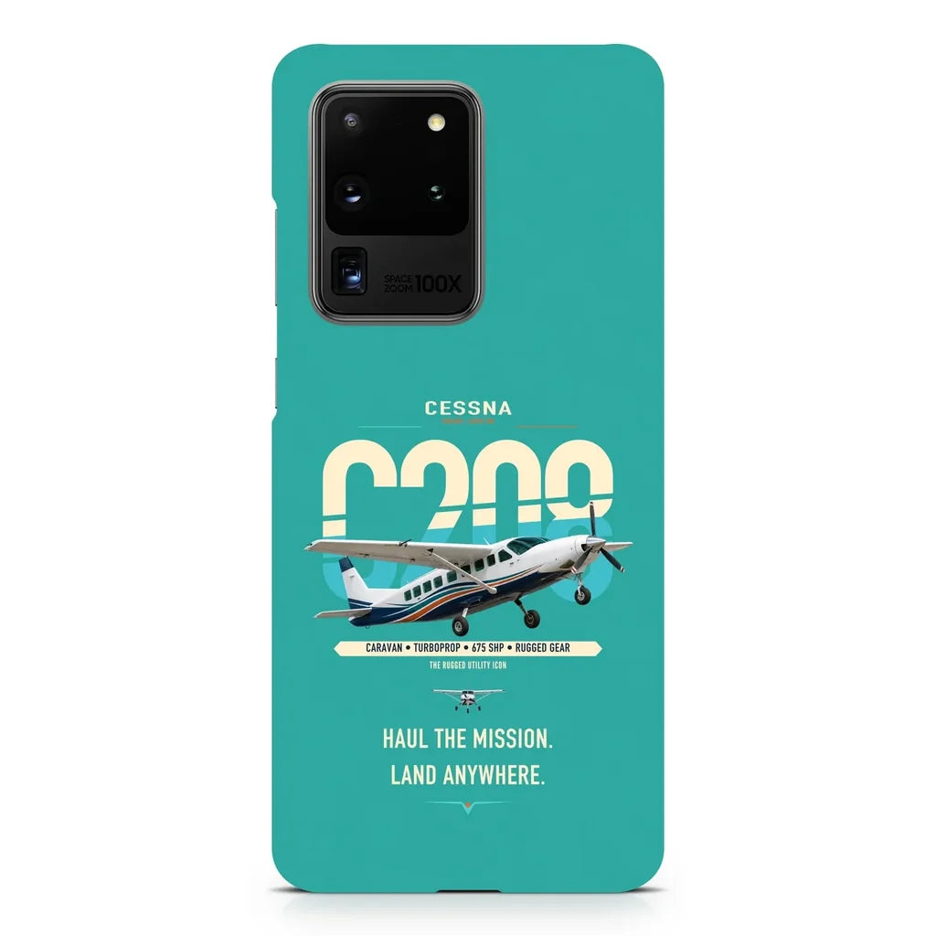 Cessna 208 Caravan design on samsung case - turquoise