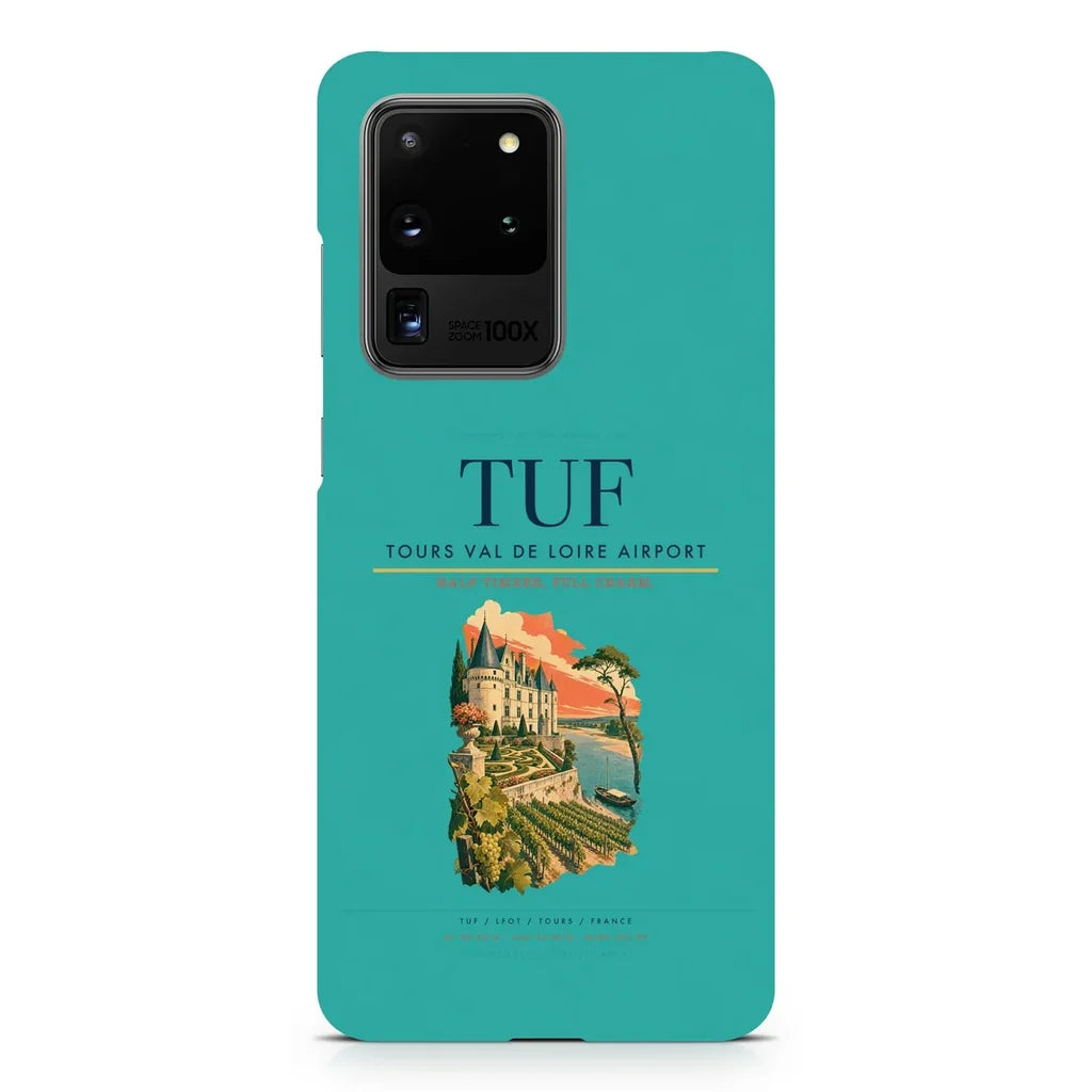 Tours Val de Loire Airport TUF design on samsung case - turquoise